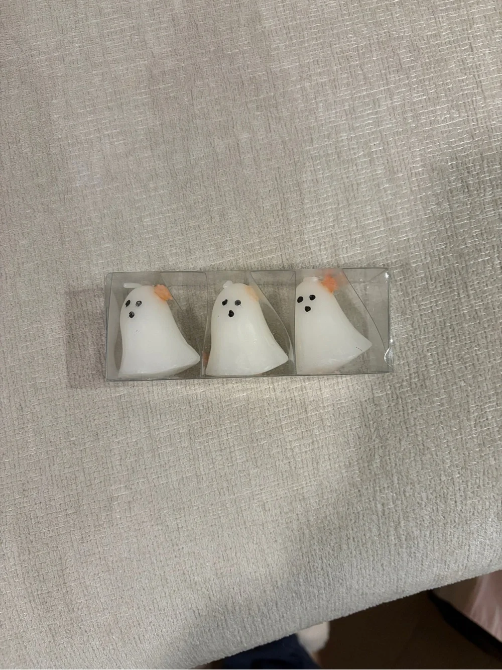 Anthropologie Ghost Shaped Decorative Wax Candles Set of 3 Halloween New NIB
